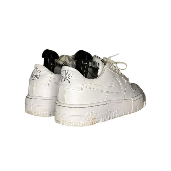 Womens Nike Air Force 1 Pixel 'Triple White' Sneakers Size 9 - Picture 4 of 6